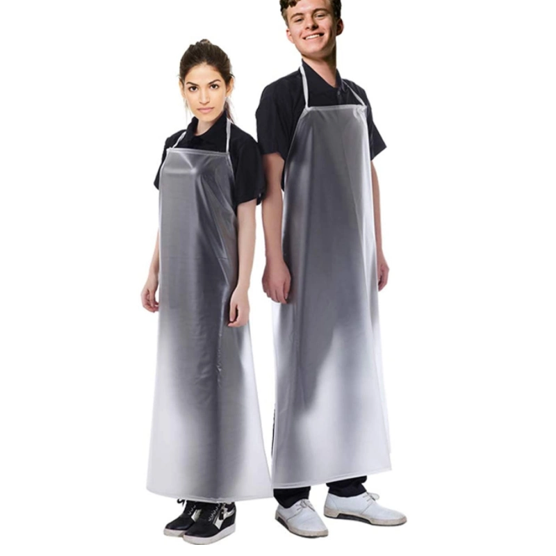 Waterproof Plastic Transparent PVC Aprons Dishes Washing Kitchen Cooking Lab Work