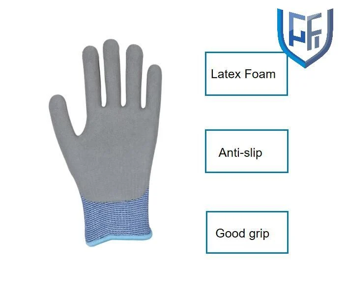 13gauge Elastic Texturubber Anti-Slip Fishmonger Fishing Gloves Labor Work Gloves for Abrasion Resistant