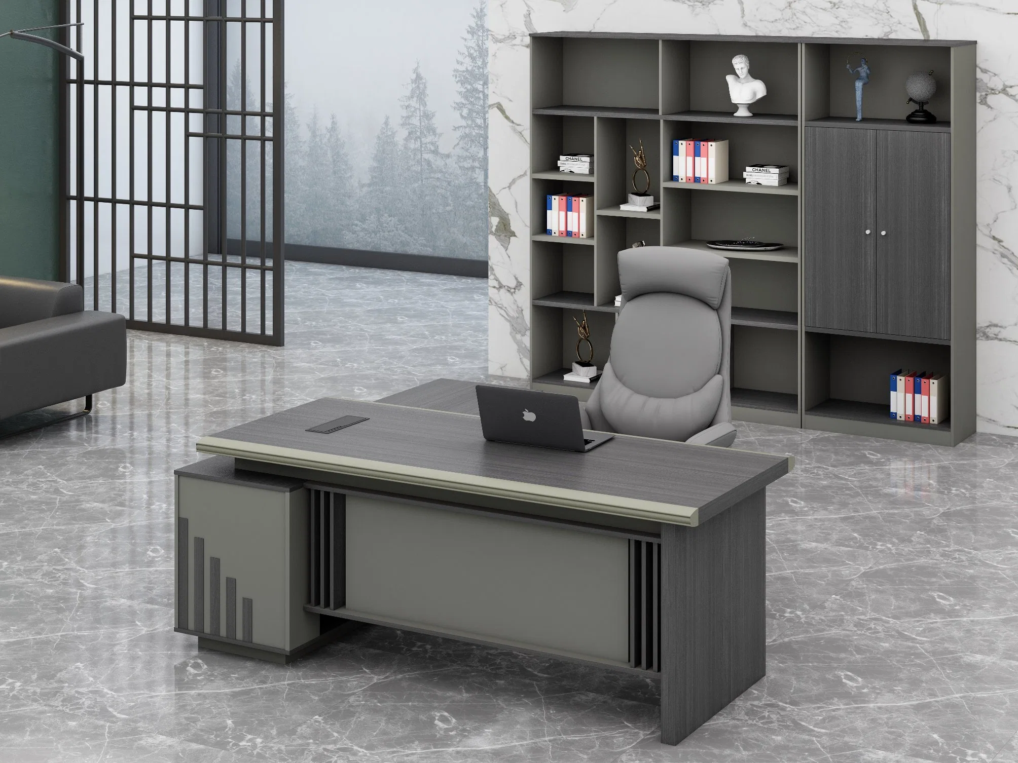 2023 New Design Modern Luxury Wooden Melamine Muebles Bureau 1.6m 1.8m 2.0m L Shape Management CEO Executive Office Furniture Office Desk