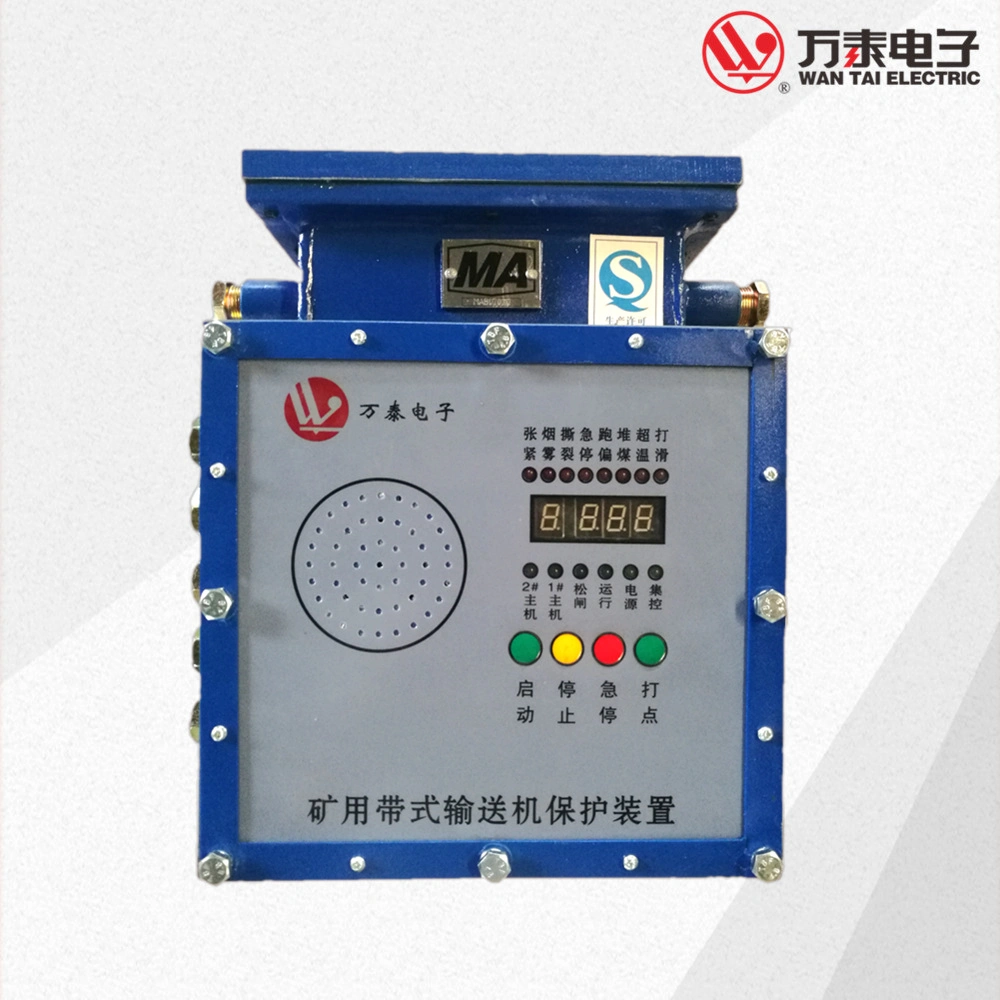 Sistema de control eléctrico de minas para cinta transportadora con sensores