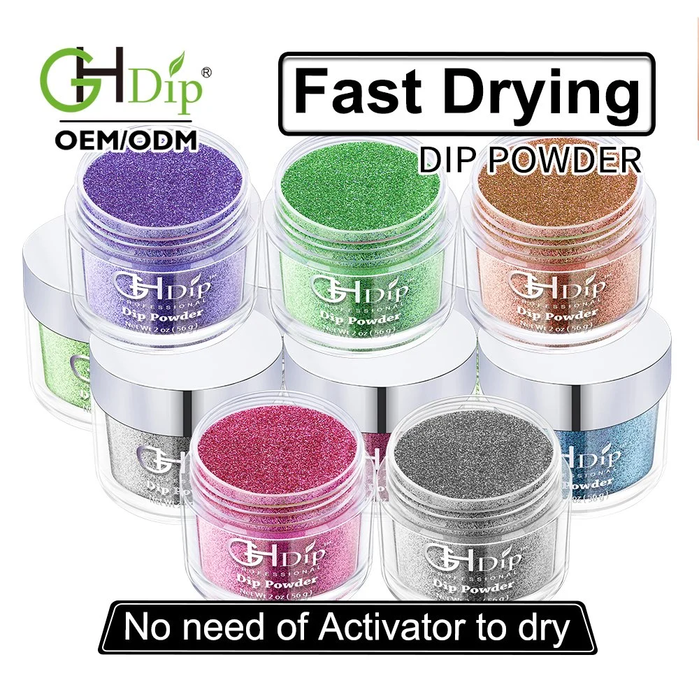 Shiny Glitter DIP Nails Fast Drying Dipping Powder 1000 Colors