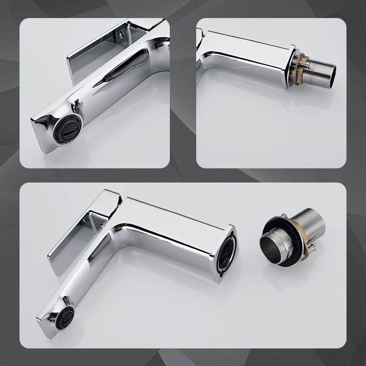 Sanipro Hotel Design High Quality Lavatory Washroom Mixer Taps Deck Mounted Bathroom Faucet Brass Basin Sink Tap