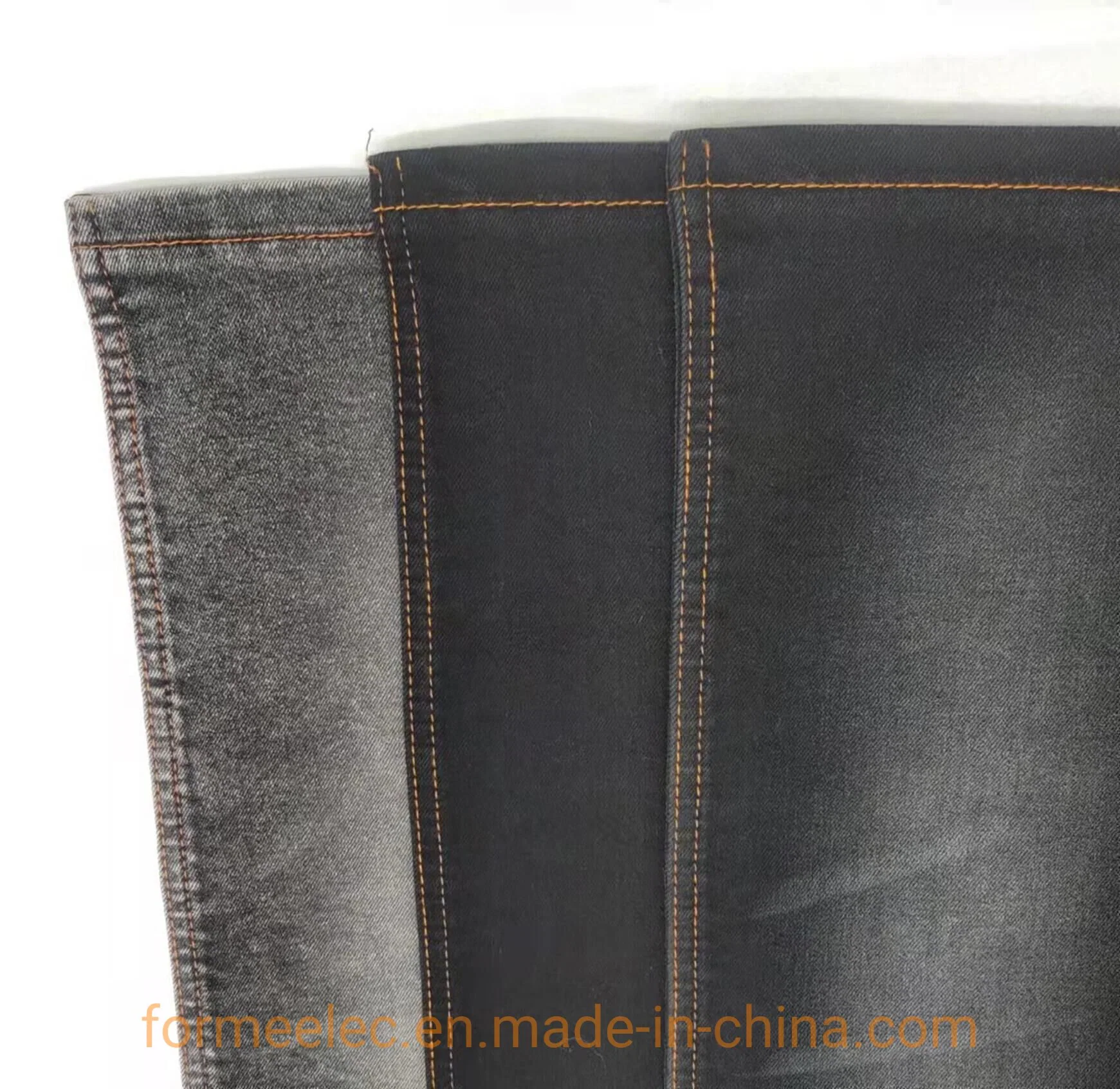 9.8oz Elastic Jeanet 10s Black Denim Fabric for Jeans Pants Skirt Dress