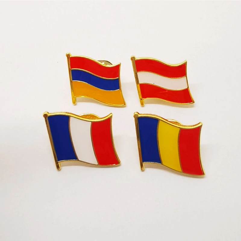 Custom PIN American Canadian Suit Metal Hat Saudi World National Mano suave magnético país Irán Enamel Bandera Badge Lapel PIN