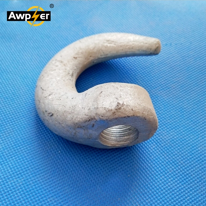 Hot DIP Galvanized Forged Steel Carbon Steel Ball Hook Ball End Cable Hook of Electric Power Fittings