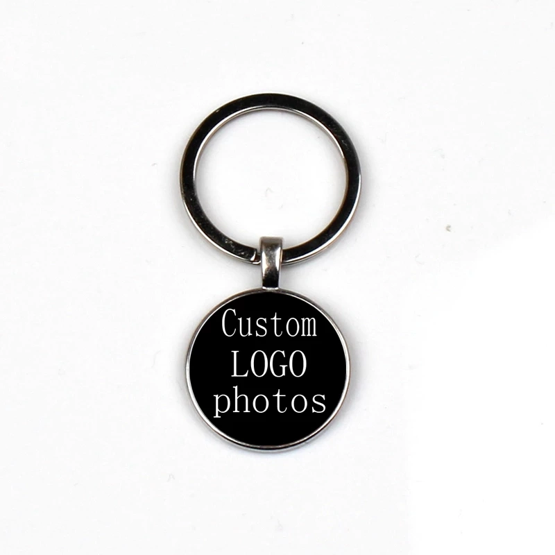 Custom Logo Word Free Design Engraved Text Cusomized Token/Shopping/Super Market Coin Keyrings Enamel Printed Photo Promotion Keychain