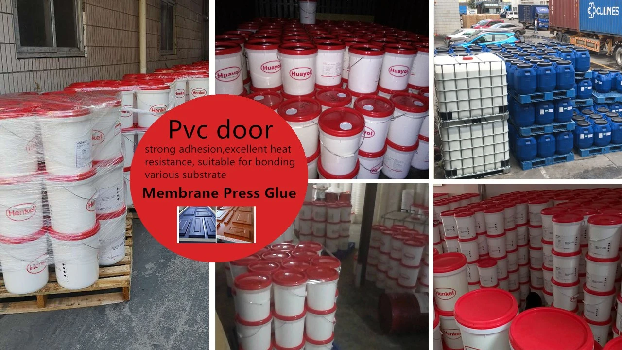 Good Heat Resistance PVC Door Panel PU Vacuum Membrane Hot Press Forming Glue