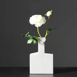 Craft Ornament Porcelain Geometric Flower Vases