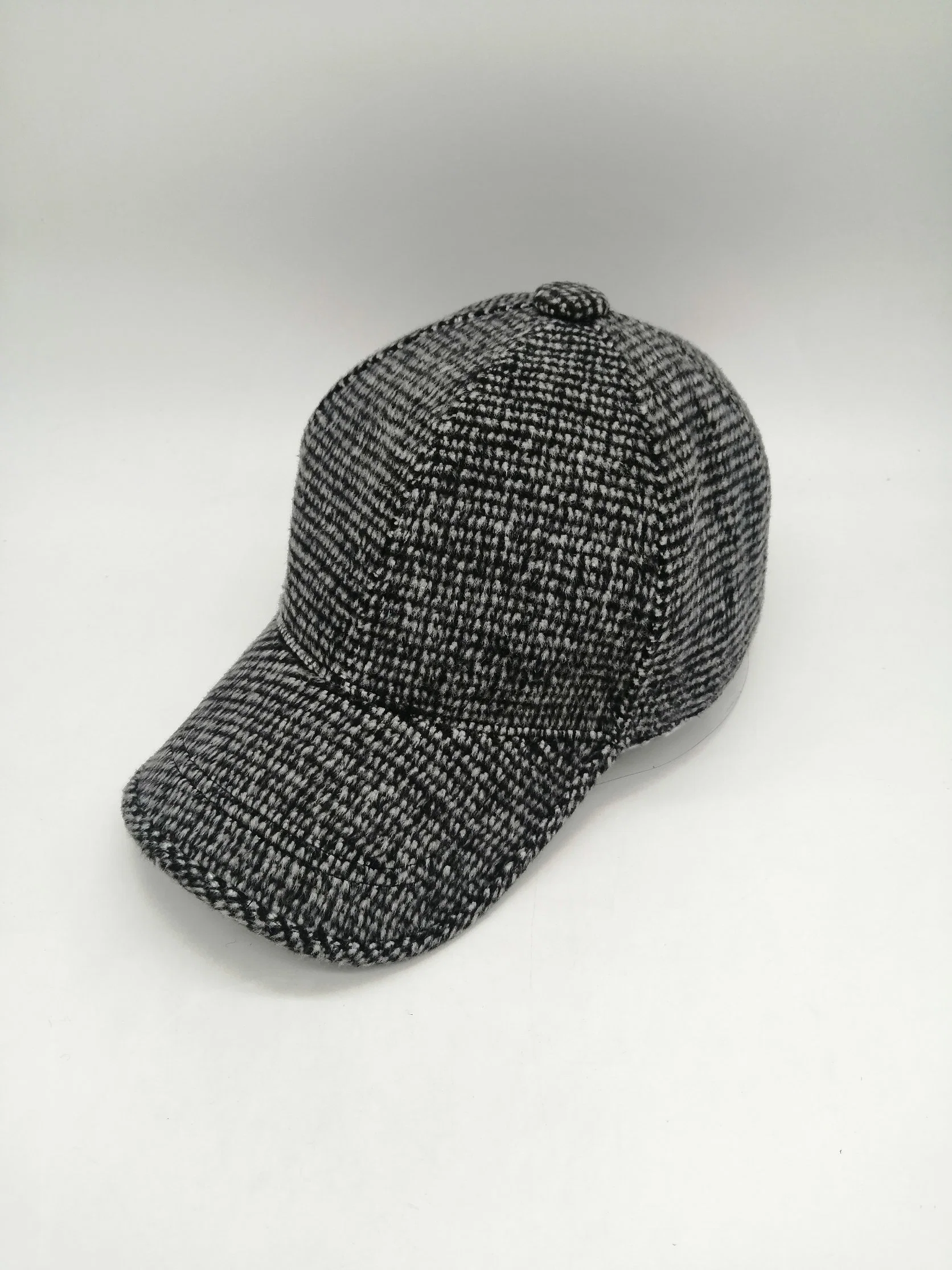 Winter Warm Baseball Cap 100% Polyester Tweed Outdoor Cold Protection Hat