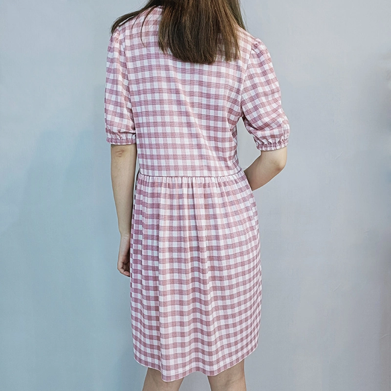 Wholesale/Supplier Digital Printed Plaid long Sleeven Linin pour Femme