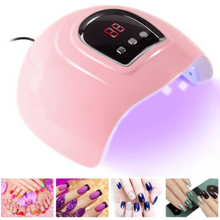 54W Nail Grill LED Lamp No Black Hand Quick Dry Intelligent Sensing UV Nail Lamp