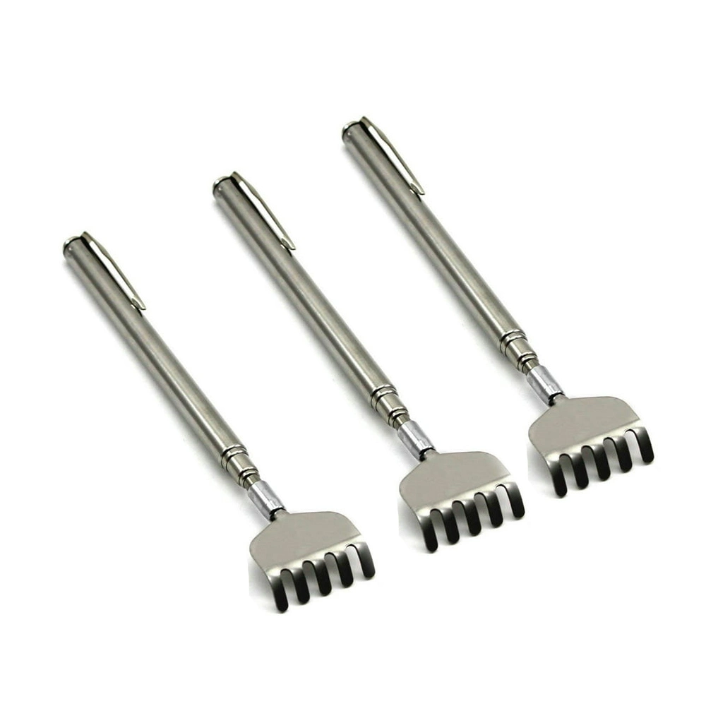 Custom Stainless Steel Titanium Aluminium Material Telescoping Back Scratcher Handle Grip Extendable Mini Back Scratcher CNC Machining Parts