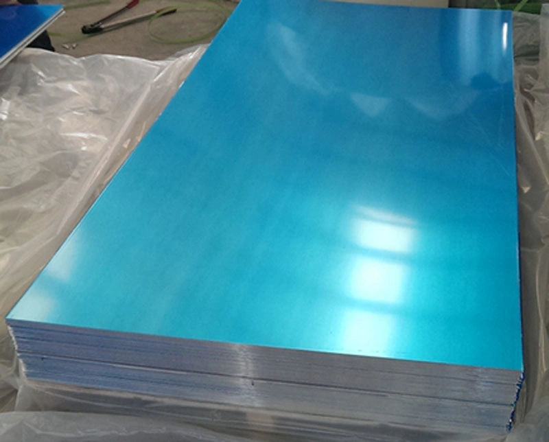 3003 3004 3105 H24 H14 Ho Mill Finish Aluminum Sheet/Plate with Blue PVC Film Protected