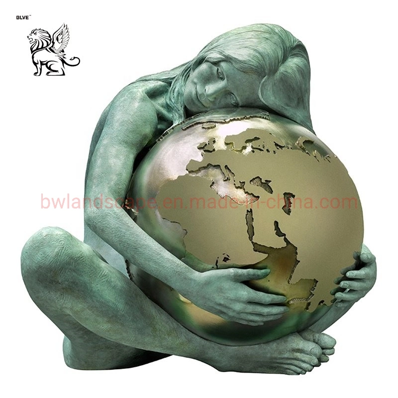 Factory Large Garden Art Metal Goddess Sculpture Bronze Mother Earth Gaia Statue