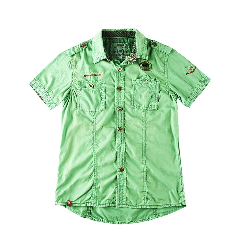 Stockpapa Clothes Boy's Garments Dye Casual Shirts