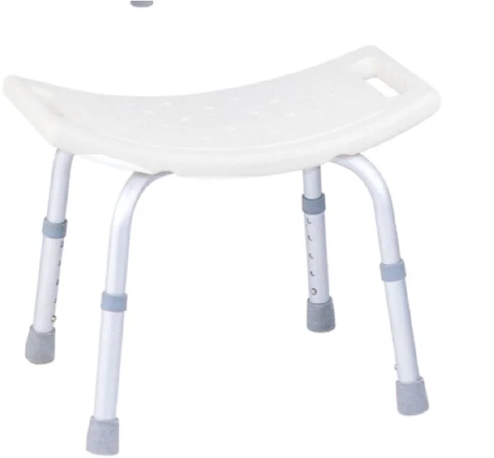 Durable Lightweight Folding Bathroom Safety Bath Shower Chair with Drain Hole and Backrest for Disabled or Elder