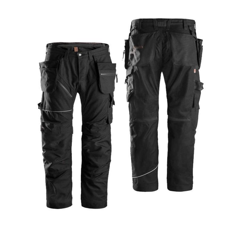 Custom Man Heavy Duty Multi Pocket Knee Pad Cheap Cargo Work Trousers Construction Pant with Side Pockets