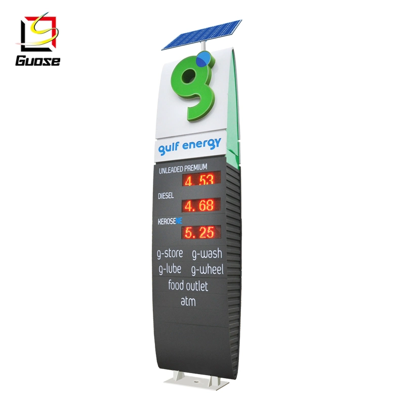 LED Gas Station Light Directional Signs Pylon Oil Prices Sign The Mall Sign Pillar Products for Gas Stations