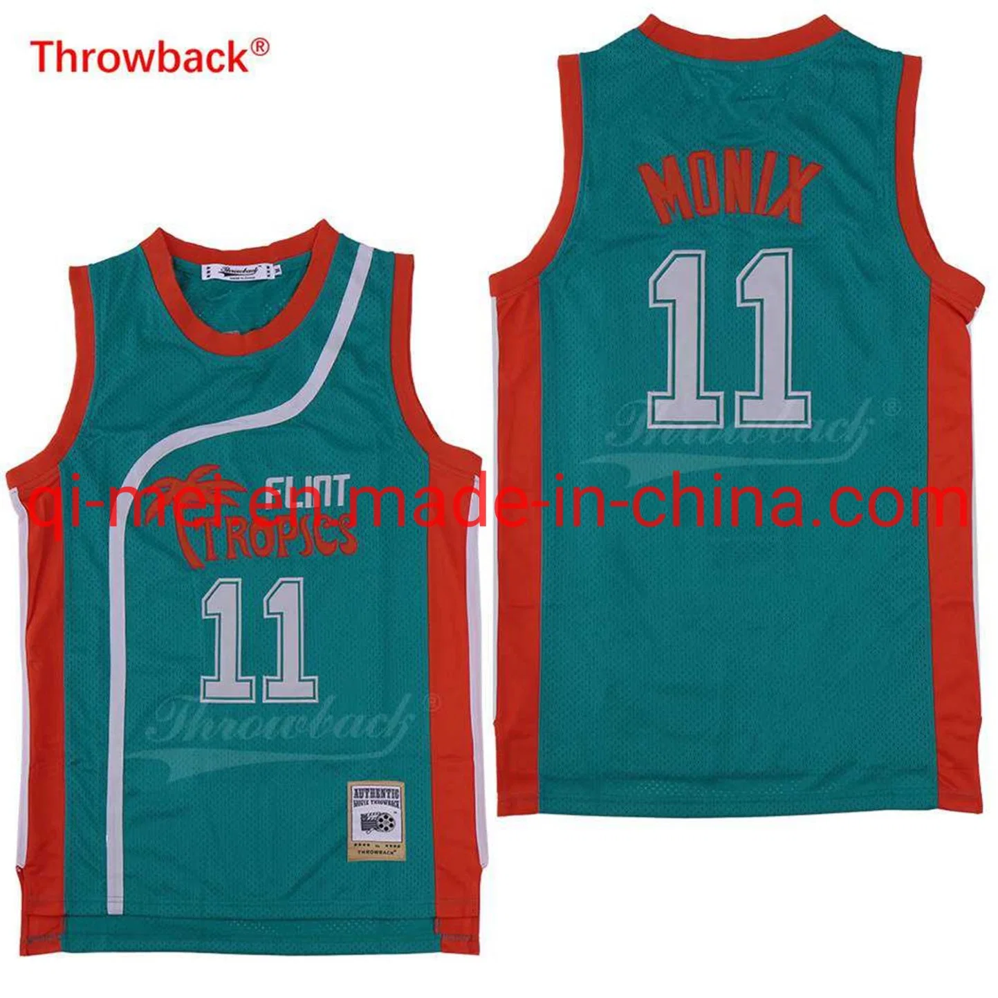 Flint Tropics 7 Café Negro 33 Jackie Moon Monix Vakidis Película 90s Hip Hop N-Ba Jerseys de baloncesto