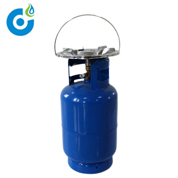 3kg Propane Butane Portable LPG Cylinder Empty LPG Gas Cylinder with Valve and Burner Head for Camping