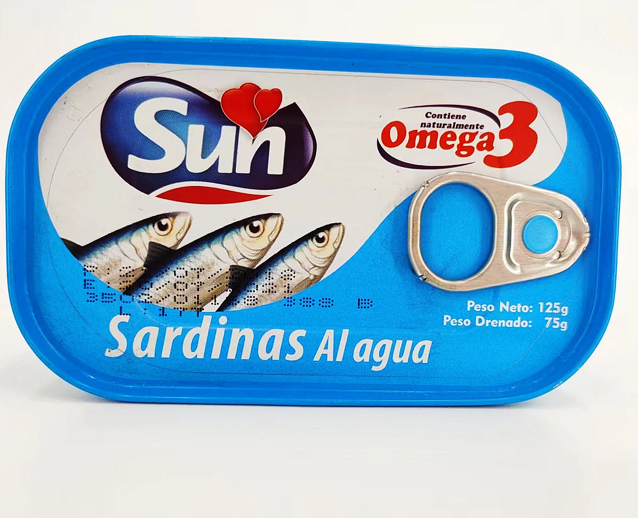 Conservas de marisco Sardina em conserva em óleo vegetal peixe de estanho 125g