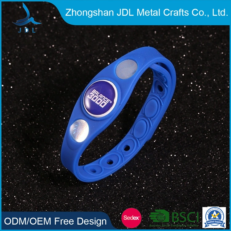 Custom Spiky Superhero Stretch Adjustable Healthcare Sport Logo Silicone Rubber Bond Touch Bracelets Silicone Power Balance Wristband