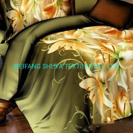 Household Textile Printed 100% Polyester Printed Bed Sheet Fabric