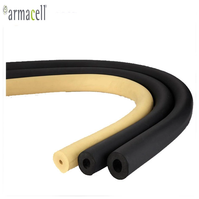 China 5/8'' ID 15mm Thick Armacell Class 1 Foam Rubber Insulation Tube in Black Color