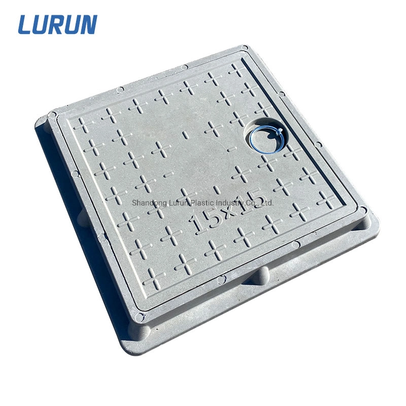 Square 500X500 SMC Composite Resin Double Layer Insulation Manhole Cover