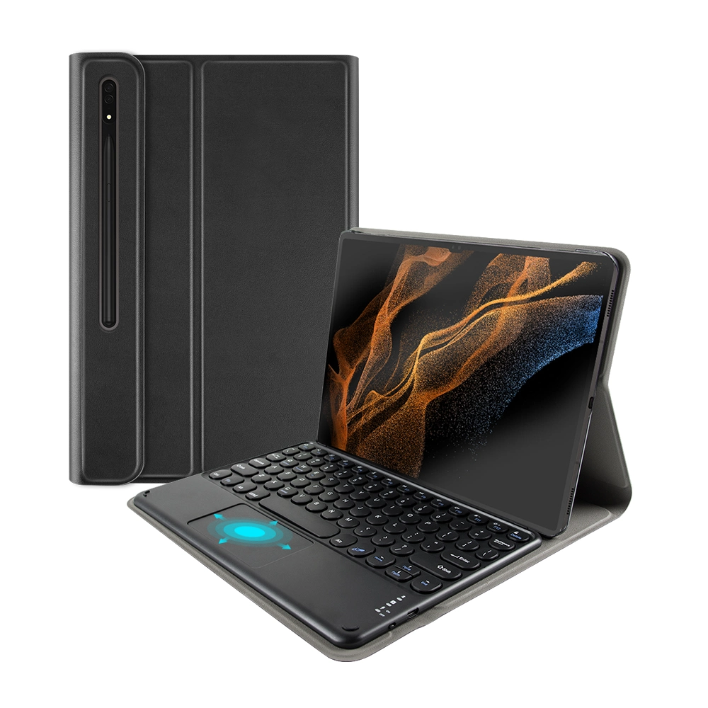 for Samsung Galaxy Tab S8 Ultra Tablet Case with Magnet Wireless Touchpad Keyboard