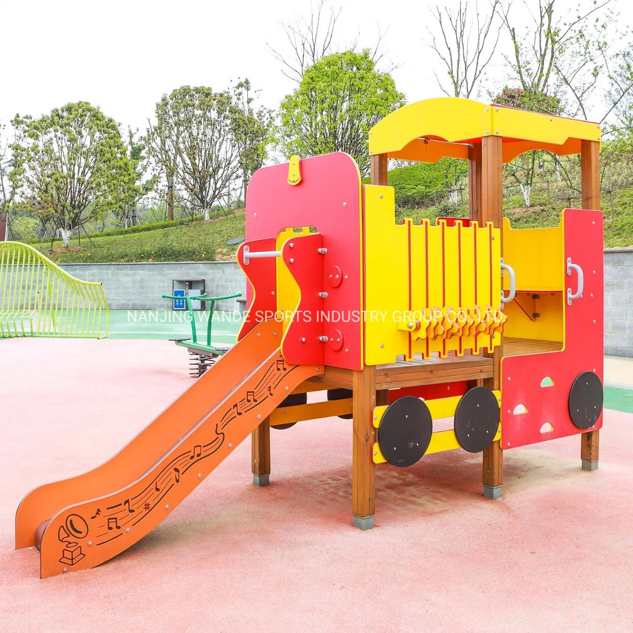 Wandeplay Wooden and PE Series Amusement Park Children Outdoor Playground Equipment with Wd-Bc207