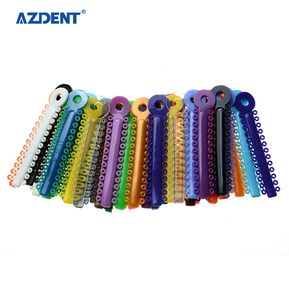 Azdent Ligature Tie Mix Color Mixed Color Strip Shaped Orthodontic Ligature Tie