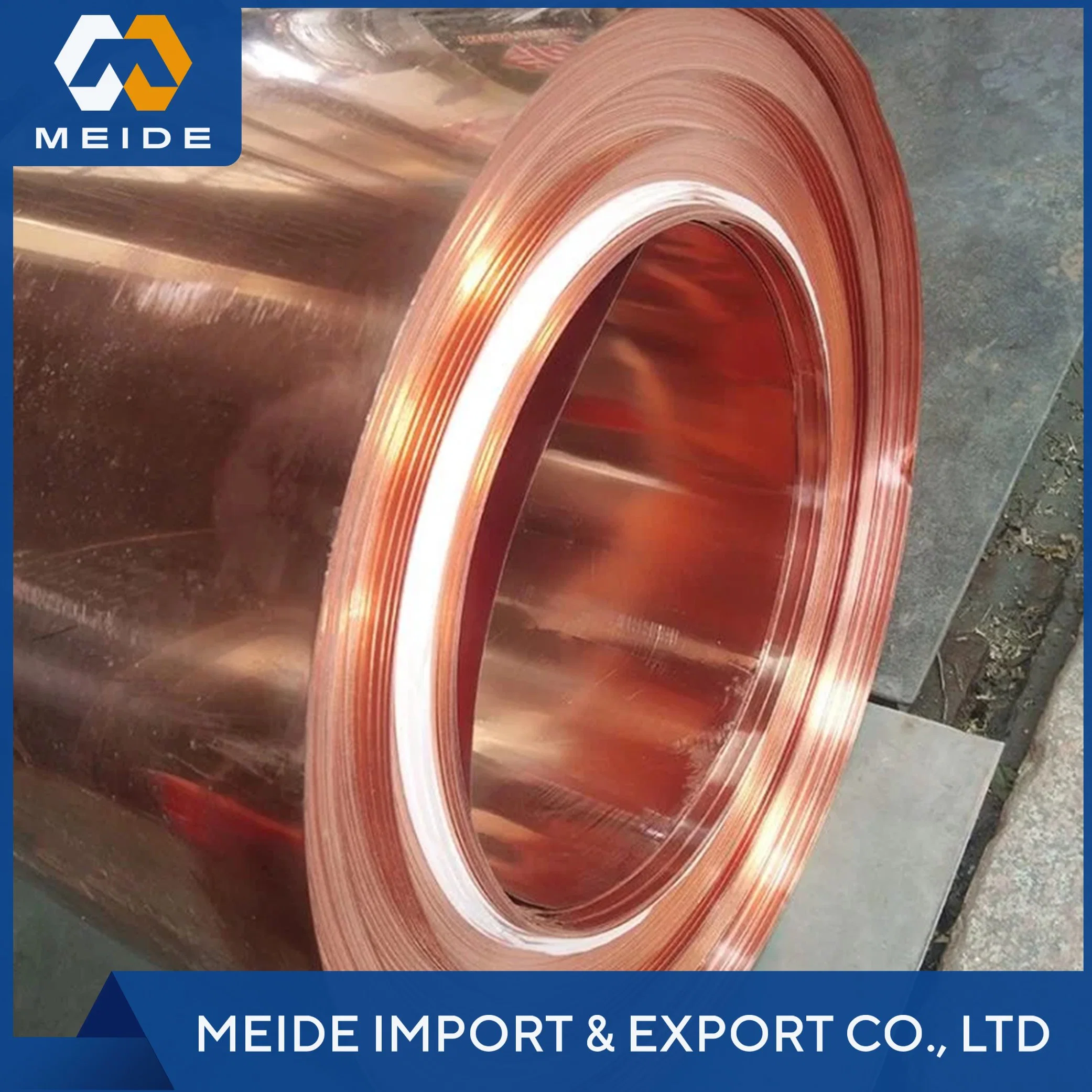 C10500 C10700 C11600 C15100 C1510 0.35mm Coil Diameter 99.9% Pure Copper Tape Enamel Copper Foil for Electrical Products