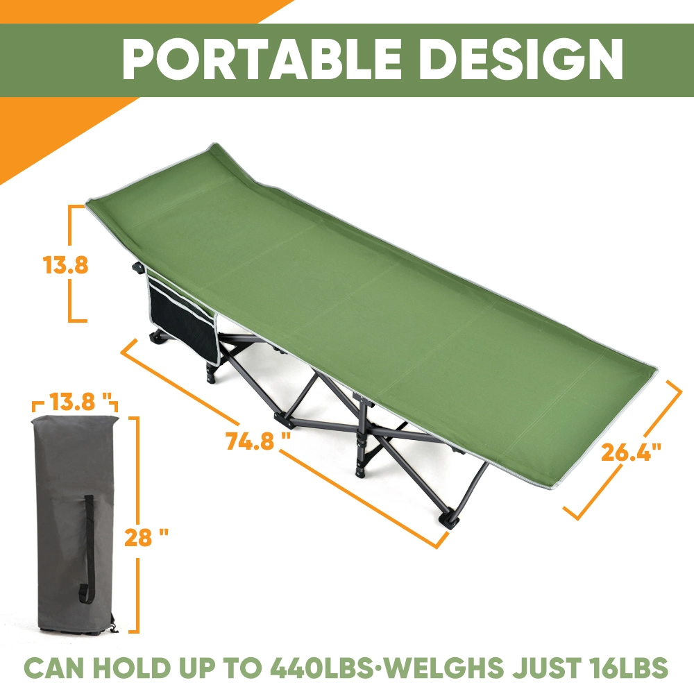 Portable Folding Modern Camping Bed Folding Cot with Carry Bag