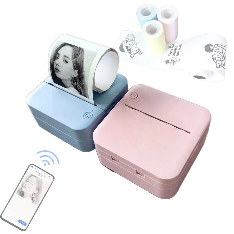 Mini Passport Photo Terminal Fabric Barcode Label Portable Printer