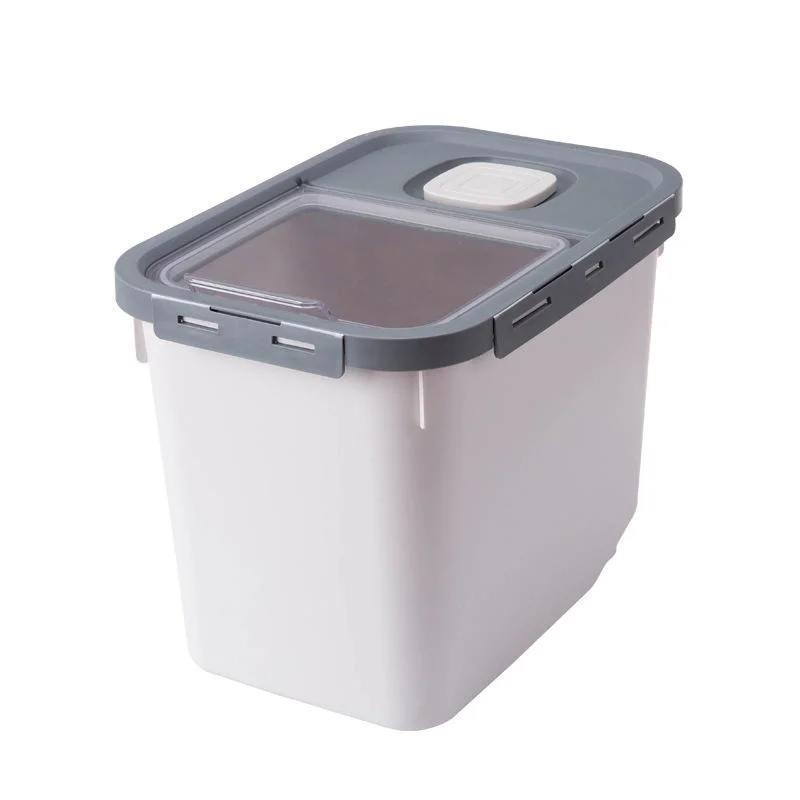 Pet Food Storage Bucket Cat Food Dog Food Plastic Grain Tank Sealed Moisture-Proof Flip Cat Food Storage Bucket Dog Food Storage Box