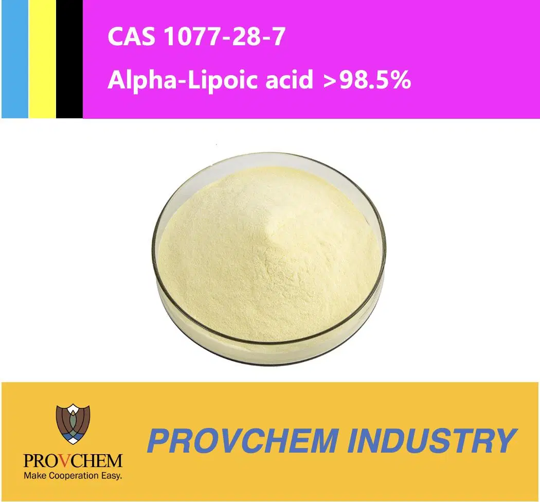 Lipoinsäure / CAS 1077-28-7 Gelbes Kristallpulver
