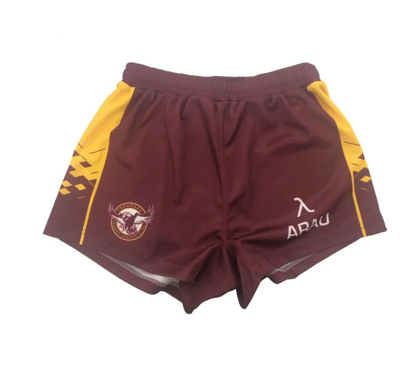 Custom sublimé Sportswear hommes Rugby Shorts de façon uniforme de la Ligue de foot Afl Shorts