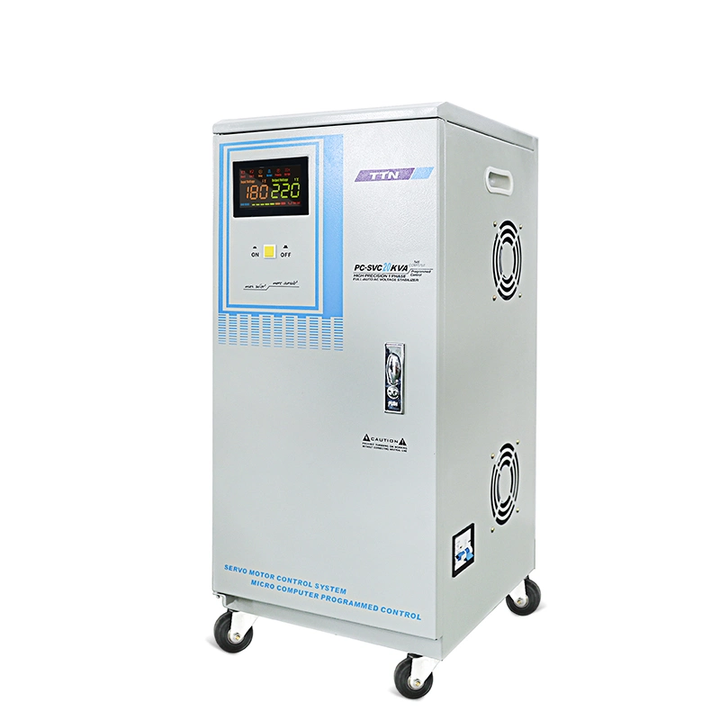 High Efficiency Servo Motor Control Model Pcsvc-10000va Three Phase Automatic Voltage Stabilizer with Micro Computer Programmed Control