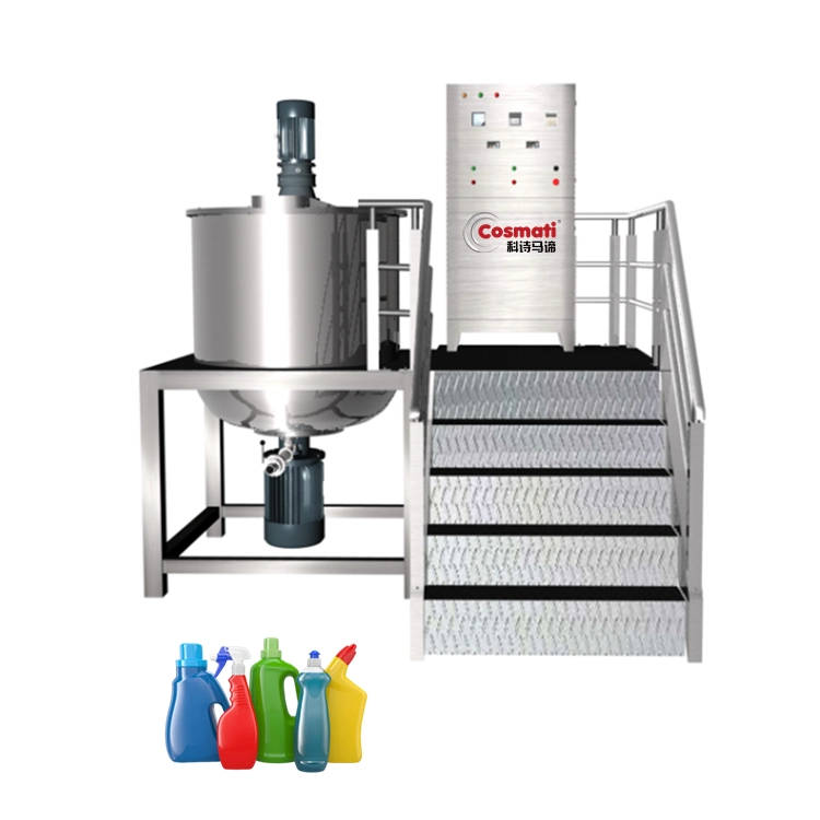 Liquid Homogenizing Mixer Double Jacket Stainless Steel Mixing Tank Cream Lotion Detergent Emulsion Emulsifying Machine