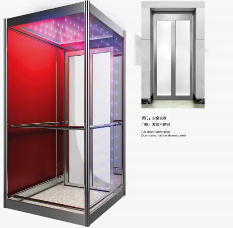 320kg Glass Stainless Steel Home Lift Elevator Without Machine Room