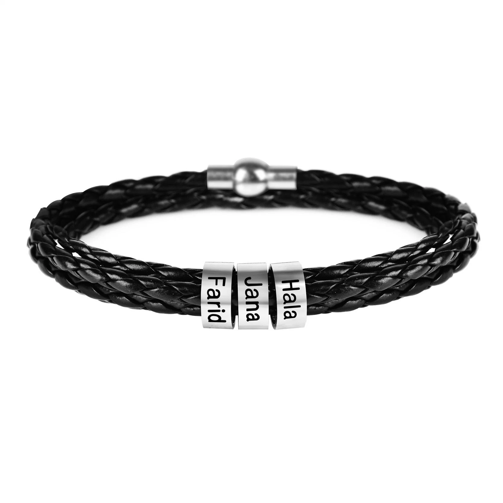 Pulseira de pulseira de couro longo Wrap para homem pulseira de cadeia Sproty