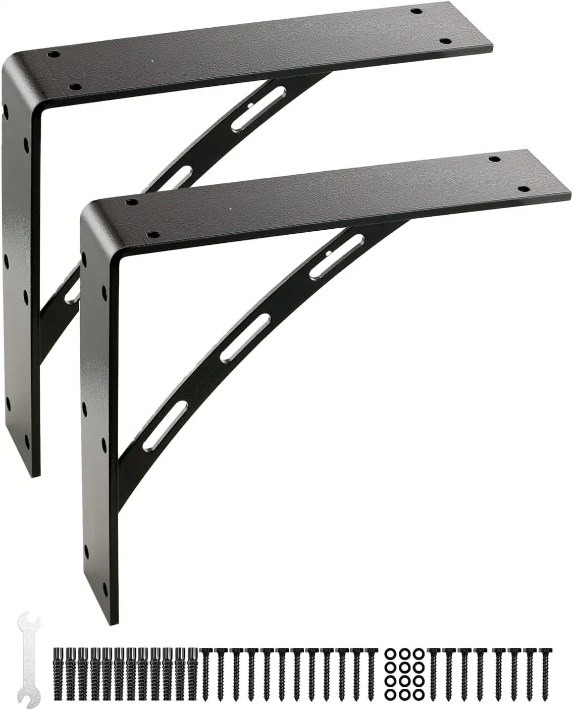 Jh-Mech Set of Two Countertop Support Bracket Metal Fireplace Brackets