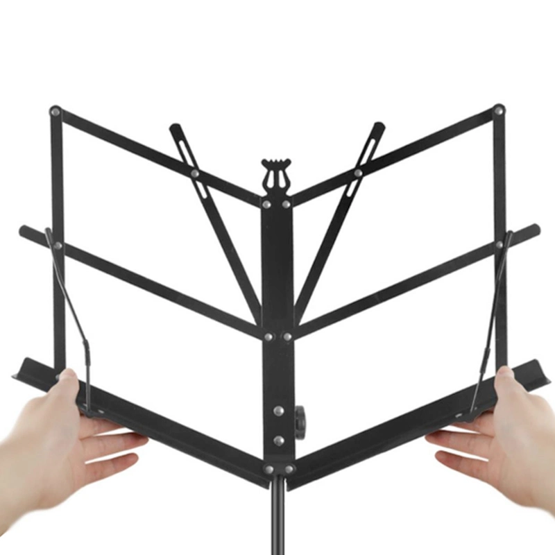 Le moins cher livre noir de petite taille de la musique métal léger stand stand pliable de note de musique La musique en feuille stand stand portable musique réglable pour les étudiants