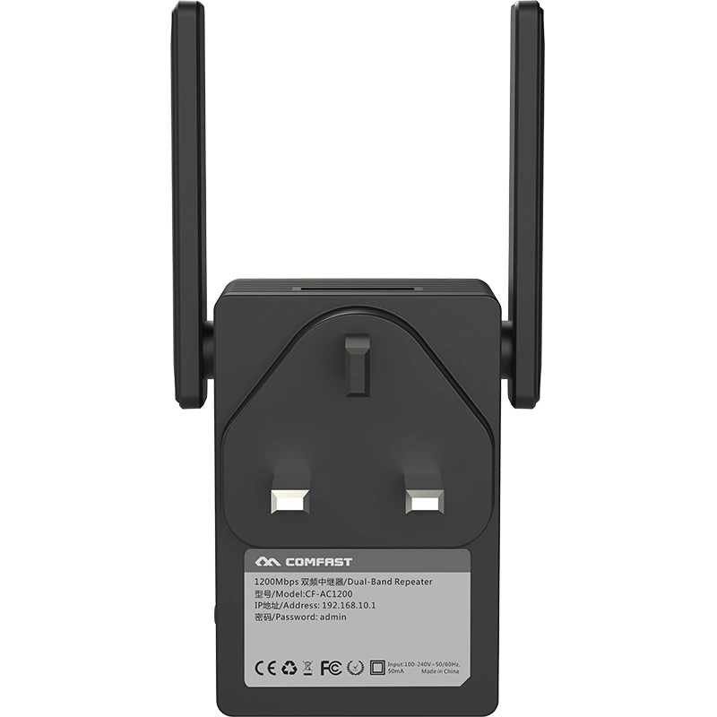 Benutzerspezifischer AC1200 Dual Band 2,4GHz 5,8GHz WiFi Repeater 802,11ac Wireless Signalverstärker Für Reichweiten-Extender