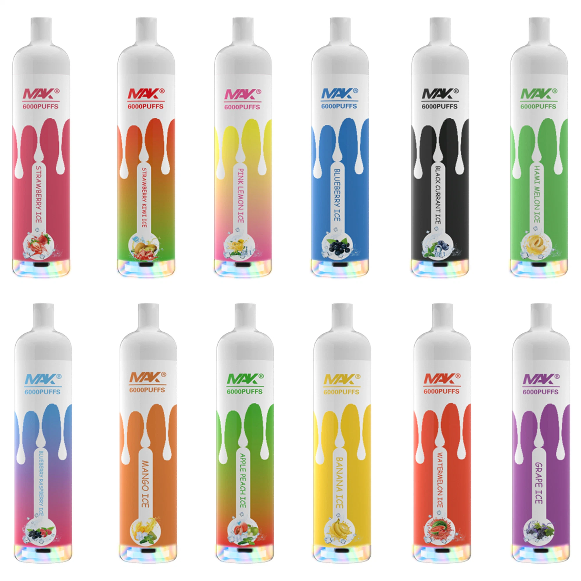 2022 Puff desechables por mayor de la pluma de Vape 6000 Barra de 16ml fumadores Puff Vape