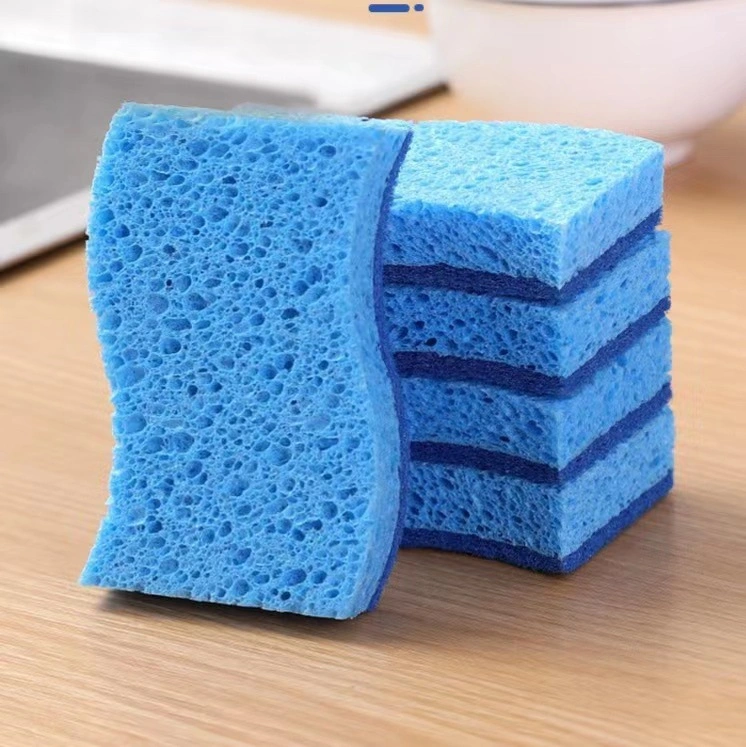 11*7*2cm Blue Sponge Dish Cloth Kitchen Sponge Cloth Multipurpose Cellulose Cloth