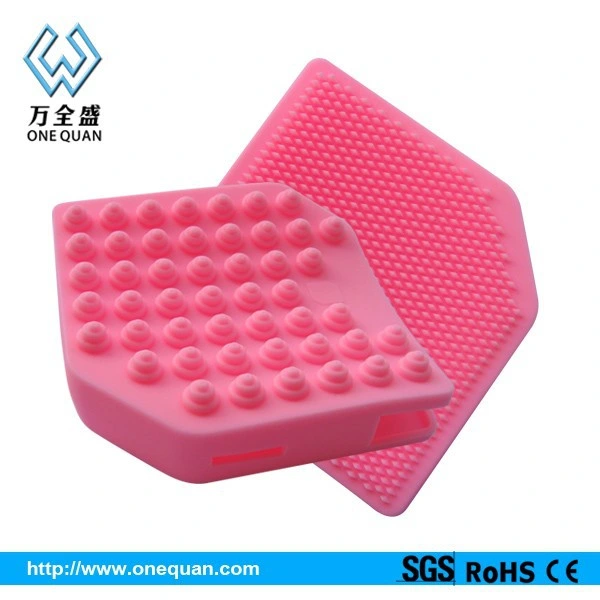 Food Grade Super Soft Silicone Square Shape Hair Body Face Bath Brush for Baby or Adult