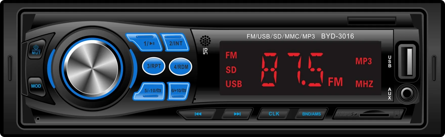Aluguer de Equipamentos Eléctricos 1 DIN leitor de áudio MP3 Rádio do sistema