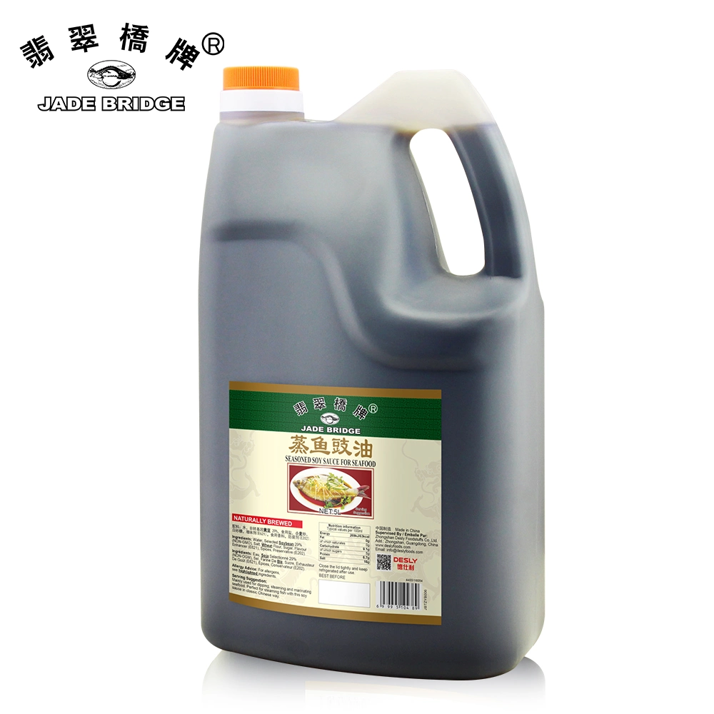 Chinese Authentic Sauce Wholesale/Supplier 5 Gal Jade Bridge Seasoned Soy Sauce for Seafood